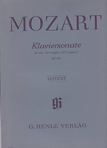Mozart Klaviersonate, B-dur - Bb major - Si b majeur, KV 333 URTEXT #397