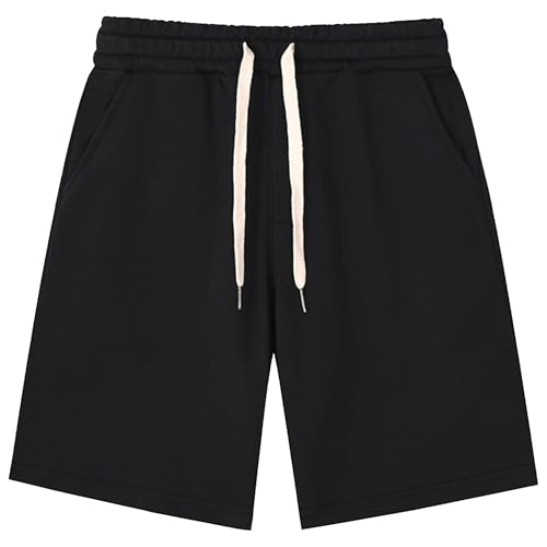 Shorts deportivos clásicos de algodón con cintura elástica miniatura 1