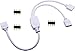 TronicsPros 4 Pin RGB LED Strip Splitter Cable 2 Way 1 to 2 Splitter Connector SMD 5050 3528 2835 RGB LED Tape Ribbon Splitter- 12inch, White, 1pc