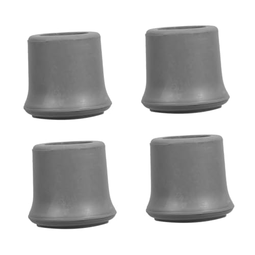 Beaupretty 4 Piezas Gorras De Muleta Baño Patinar Cubrir Asiento De Ducha Adulto Pies De Goma para Silla De Ducha Almohadillas para Pies De Andador Piezas De Silla De Ducha Caucho Gris