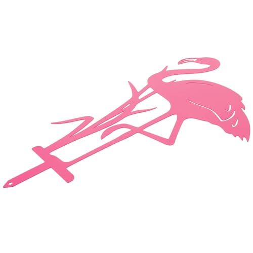 Tofficu Metal Flamingo Garden Stake Patio Yard Decor Decorative Outdoor Garden Art Stake Ornament Patio Landscaping