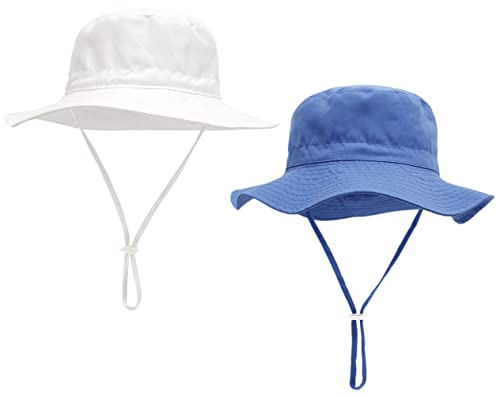 Image of Baby Sun Hat Toddler Summer Hats UPF 50+ Baby Bucket Hat Protective Bucket hat Kids Beach Hats for Baby Boy Girl