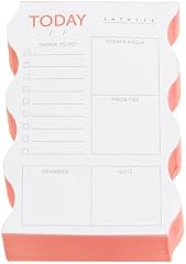 Miquelrius - Notizblock | kleiner Block 95 x 133 mm | 60 Blatt weißes Papier 80 g/m² | Vorlage für tägliche Aufgaben | durchgefärbter Schnitt in Neonorange