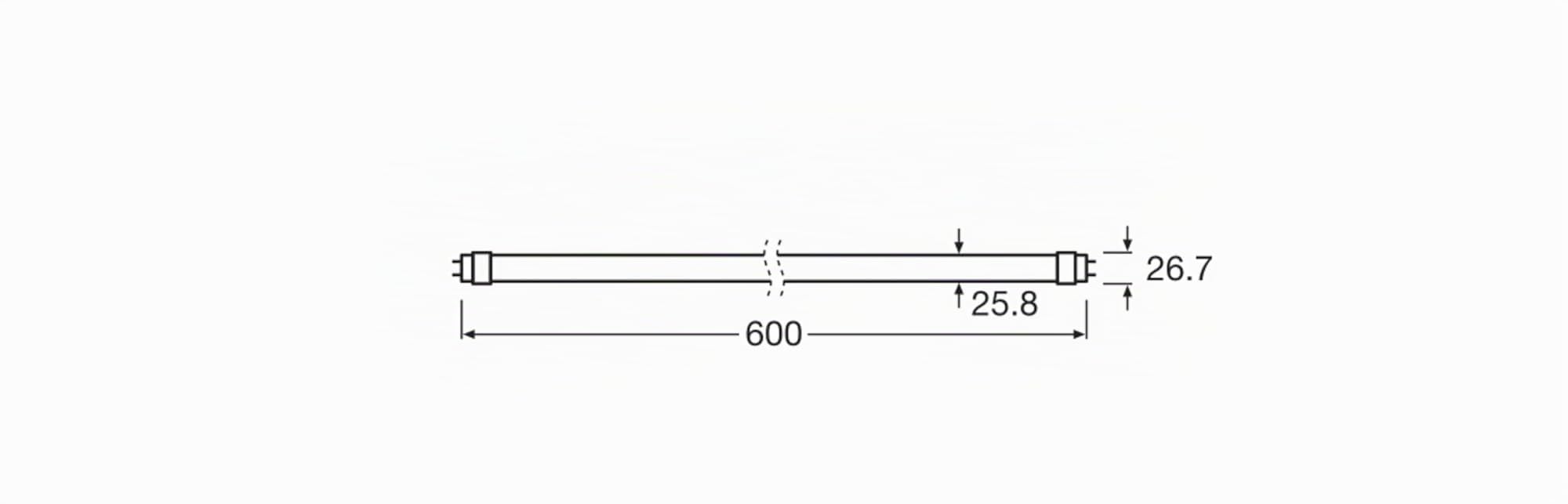 OSRAM Tubos LED de con sensor de microondas integrado para balastos electromagnéticos, 6.8 W, G13, tubo, dos, 4000 K, vidrio con protección de rotura, blanco frío, paquete 8-al igual