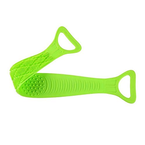 Toalla Exfoliante 1PC Long Bath Scrubber Toalla de baño Back Wash Strap Wash Scrubber Exfoliating Silicone Scrub Masaje de Cuerpo Completo Cepillo de baño Guantes exfoliantes (Color : C) (A)