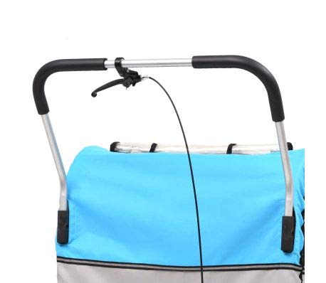 Kinder Fahrradanh?nger, 2-in-1Kinderanh?nger und Kinderwagen, aus Oxford-Stoff + Stahlrahmen, Maximale Tragf?higkeit: 40 kg, f¨¹r 2 Kinder