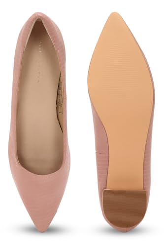 Image of Allen Solly Dusty Rose Pink Textured Pumps