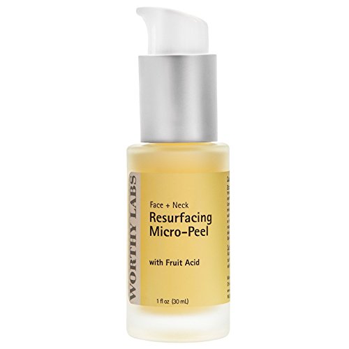 Worthy Lactic Acid Face + Neck Resurfacing Micro-Peel. Instantly renews and perfects dull skin. Designed specifically for blemish-prone, discolored skin. 1 ounce.
