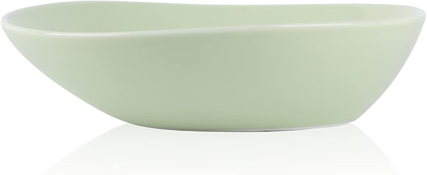 Porposed value Stone Lain Delilah 8-inch Bowl 6-Piece Dish Set, Porcelain, Lime Green
