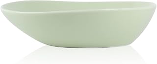 Porposed value Delilah 8-inch Bowl 6-Piece Dish Set, Porcelain, Lime Green