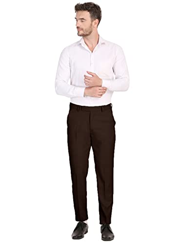 Image of Slim Fit Formal Trouser for Gents - Polyester Viscose Formal Pants for Men - Office Formal Pants for Men - Bottoms for Boys