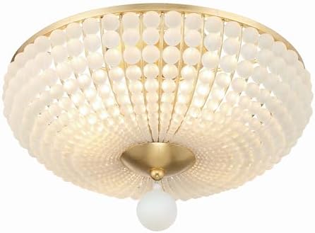Crystorama Bella 4 Light Antique Gold Semi Flush Mount