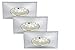 Produktbild Briloner Leuchten 7205-039 LED Einbauleuchte, Einbaustrahler, LED Strahler, Spots, Deckenstrahler, Deckenspot, Lampen Wohnzimmer, led einbaustrahler 230v, Deckeneinbauleuchten, 5 Watt, 400 Lumen, Badezimmer / Bad geeignet IP44, energiesparend, 3er-Set, eckig, aluminium