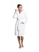 Turkuoise Women's Turkish Cotton Hooded Robe, Terry Hooded Bathrobe (Large/One Size, White)