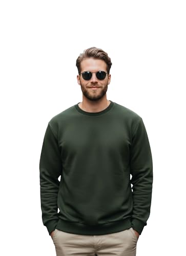 Image of Mack Jonney Men Regular Fit Fleece ||Black||Round Neck Solid||Sweatshirt-JM3911