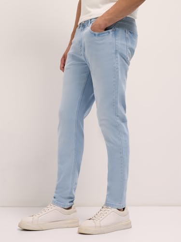 Image of THE BEAR HOUSE Men's Cotton Washed Slim Fit Jean