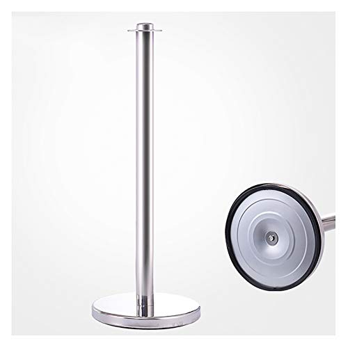 Poteau de guidage à sangle rétractable argenté et base en fer robuste pour intérieur