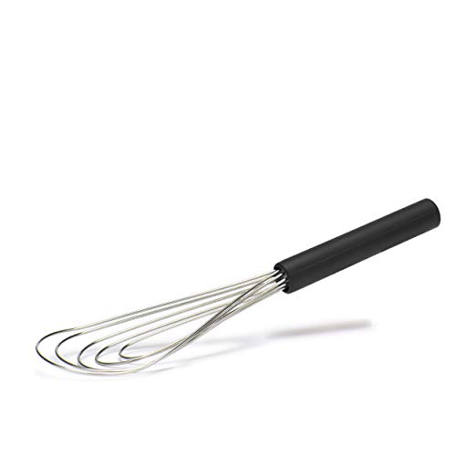 Flat Whisk Silicone Handle Non Slip 10" - 5 Wires Whisk with 10 Heads for Kitchen Cooking Color by Jell-Cell (Black) by Jell-Cell - Image 5