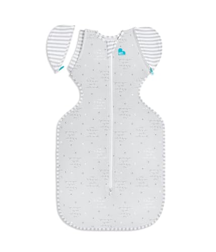 Image of Love to Dream Swaddle Up Transition Swaddle, Patented Zip-Off Wings, Gently Help Baby Transition from Being Swaddled to Arms Free When Showing Signs of Rolling, Lite 0.2 TOG, 19-24 lbs, Gray