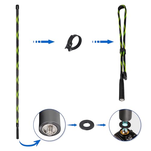 Bingfu Dual Band VHF UHF 136-460MHz 79.5cm Foldable Camouflage CS Tactical SMA Female Ham Radio Antenna for Baofeng UV-5R UV-82 BF-F8HP Wouxun HYT Handheld Two Way Radio Walkie Talkies - Image 4