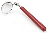 Bastex Telescoping Inspection Tool. Includes 2” Round Adjustable Mirror and Extends up to 33 Inches - Red