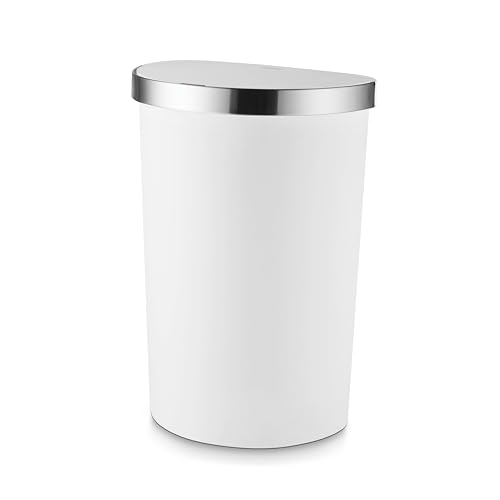 Poubelle incurvée fonctionne avec piles automatique 50L pour maison