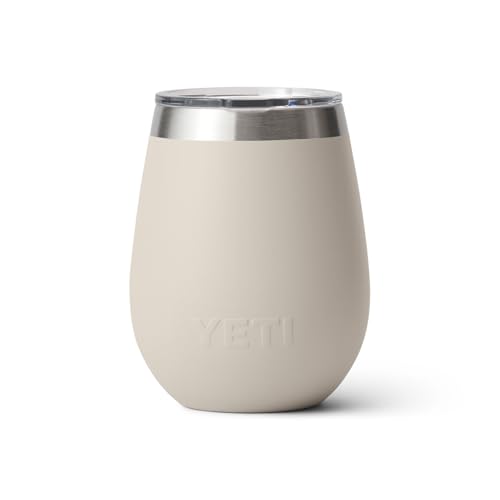 Image of YETI Rambler 10 oz Wine Tumbler, Vacuum Insulated, Stainless Steel with MagSlider Lid, Cape Taupe