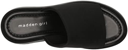 Madden Girl Women's Nicco Wedge Sandal, Black Fabric, 8.5 | Image 4