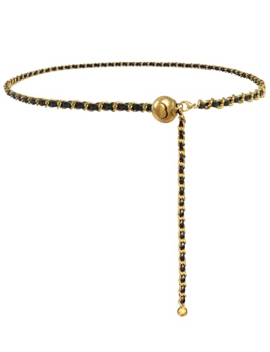 Purse Chain Strap for Handbags Crossbody Straps for Bag Replacement Leather Chain Belt