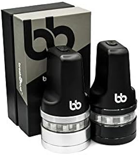 BreakABud Premium Electric Herb Grinder with Pollen Catcher. USB-Rechargeable Stainless Steel with Forward