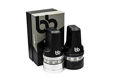 BreakABud Premium Electric Herb Grinder with Pollen Catcher. USB-Rechargeable Stainless Steel with Forward