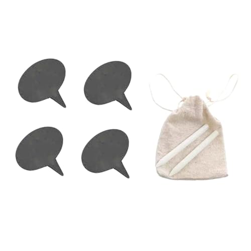 LOLIPPYY Etiquetas de Queso de Pizarra Negra con Insertos y Lápices para Pasteles Decoración Portátil para Repostería Fiestas y Eventos Diseño Natural y Ecológico