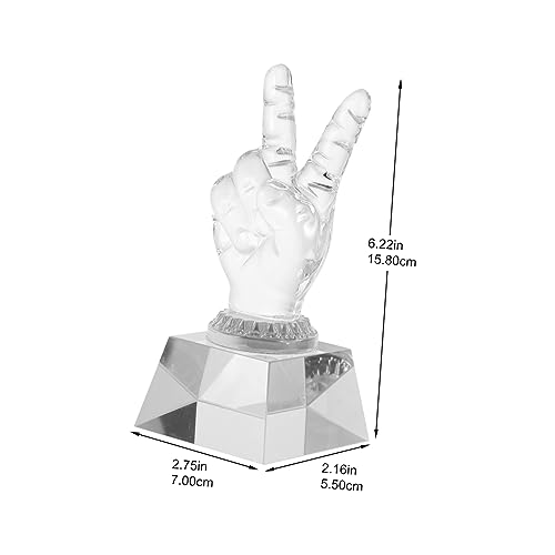 Image of balacoo Trophy Medal Thumbs up Trophy Award Accessory Awards Shaped Decor Clear Thumb Trophy Award Trophy First