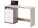 Produktbild möbelando Schreibtisch Computertisch Arbeitstisch Bürotisch Laptoptisch Büromöbel Mack I Sonoma-Eiche/Weiß