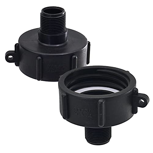 EDOBLUE 2 Stück 275 330 G Tragetasche Adapter Lebensmittelqualität Abflussadapter 5,1 cm Grobgewinde x Gartenschlauch Ablaufstopfen Anschluss Cover