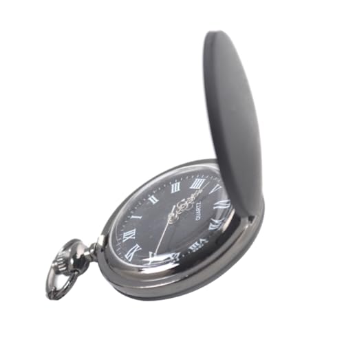 CONGARTENO 男女兼用ブラック磨砂英懐中時計 軽量携帯用 ポケットウォッチ シンプル操作 耐久素材使用 日常携帯に