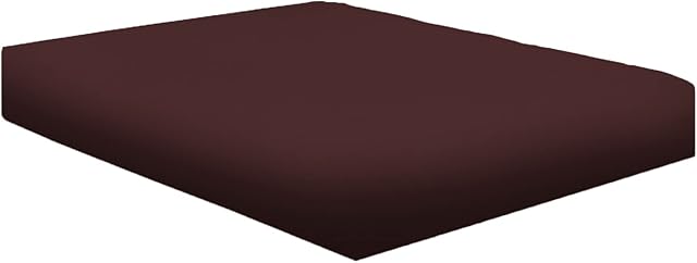 NIYS Luxury Bedding 100% Egyptian Cotton 40CM/16 Extra Deep Fitted Sheets (Chocolate, Double)