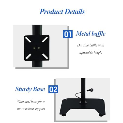 Soporte de suelo para tabla ocular LCD y proyector de oftalmología con base metálica 6