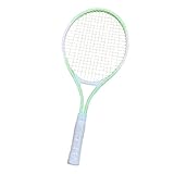 predolo Tennis Racket Featuring Comfortable Grip and Nylon Strings for Beach Practice, Green White