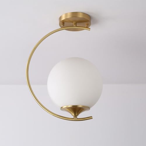 Plafonnier globe en or pour plafond bas, éclairage doux de couloir - 6