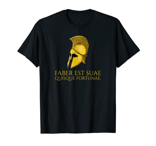 Proverbio latino motivacional - Faber Est Suae Quisque Fortunae Camiseta