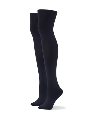 Image of no nonsense Women's Yoga Waistband Blackout Tights 2 Pair Pack