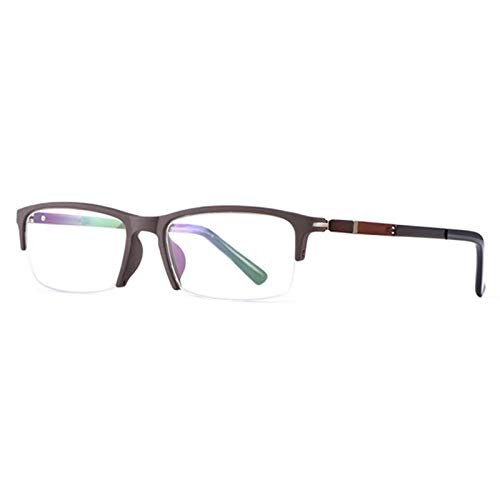 Okulary antyniebieskie i chroniące przed promieniowaniem UV dla mężczyzn, TR lekkie i inteligentne okulary półekranowe Progressive Multi-ogniskowa z zoomem (+ 1,00 + 3,00)