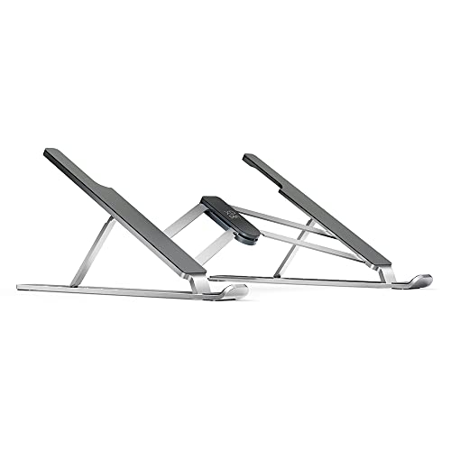 XPPen Drawing Tablet Stand for Desk,Silver Portable Holder for Graphics Tablet&Pen Display, Aluminum Computer Riser Compatible with 10 to 15.6 Inch Laptops and Drawing Tablets,Portable and Adjustable