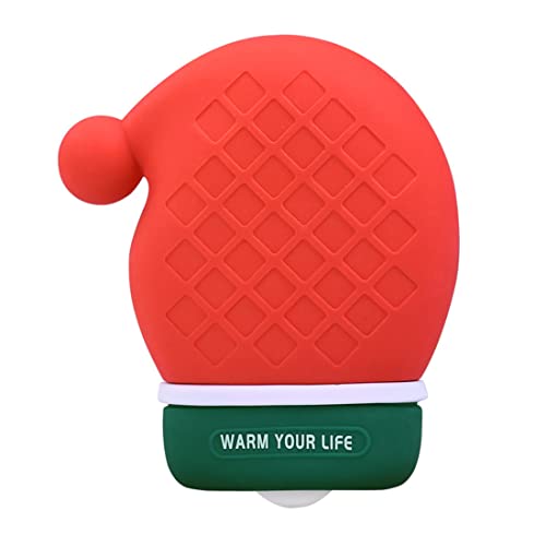 KOCAWIS Christmas Hat Water Bottle Silicone Creative Fashion Heat Retention Warm Water Bag for Microwave Heating Cover