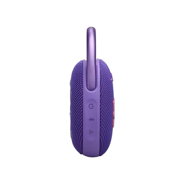 JBL Clip 5 - Ultra-Portable, Waterproof & Dustproof Bluetooth Speaker, Big Pro Sound with Punchy bass, Integrated Carabiner, Up to 12 Hours of Play, Made in Part with Recycled Materials (Purple) - Image 3