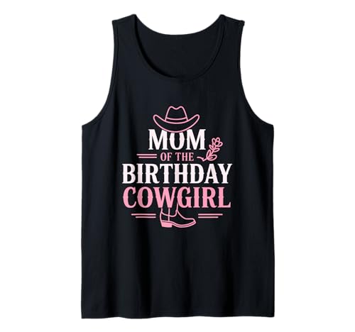 Mamá del Cumpleaños Cowgirl Western Rodeo Familia Coincidencia Camiseta sin Mangas