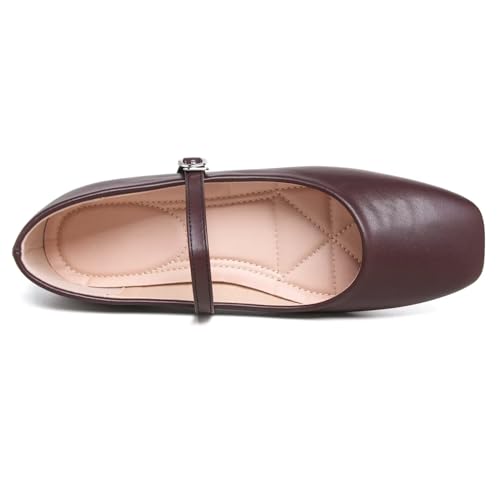 Image of LUXINYU Women's Slip on Flats,Classy Round Toe Solid Classic Mary Jane Ballet Dance Shoes Soft Comfortable PU Flat Shoes