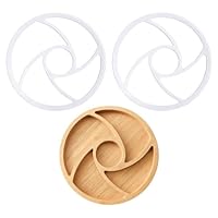 ORIGACH 2 Stück Runde Acryl Fräser Vorlage Mit 4 Taschen Holzbearbeitungs Router Schablone Für Valet Tray Holzbearbeitung Gerichte, 30 cm