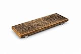 Rustic Revival | Barnwood Soap Tray Wood Counter Top Riser Pedestal Rustic Reclaimed Wood Soap Stand for Kitchen, Bathroom, Soaps, Essential Oils, Incense, and More! (3.5x10 inch Tray)